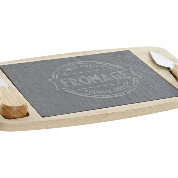 komplekt CHEESE sisaldab serveerimisalust, mida saab kasutada ka lõikelauana ning kahte juustunuga