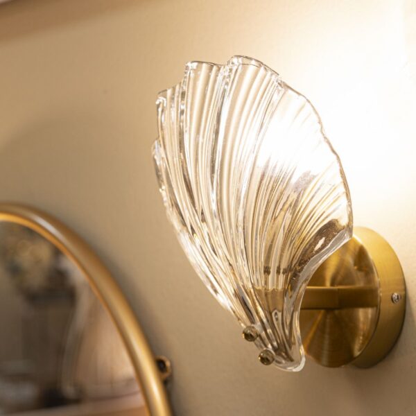 Seinavalgusti Shell Gold