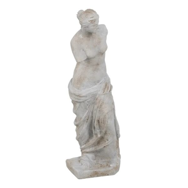 Antiikstiilis skulptuur Venus de Milo hallikasvalge kuju valgel taustal